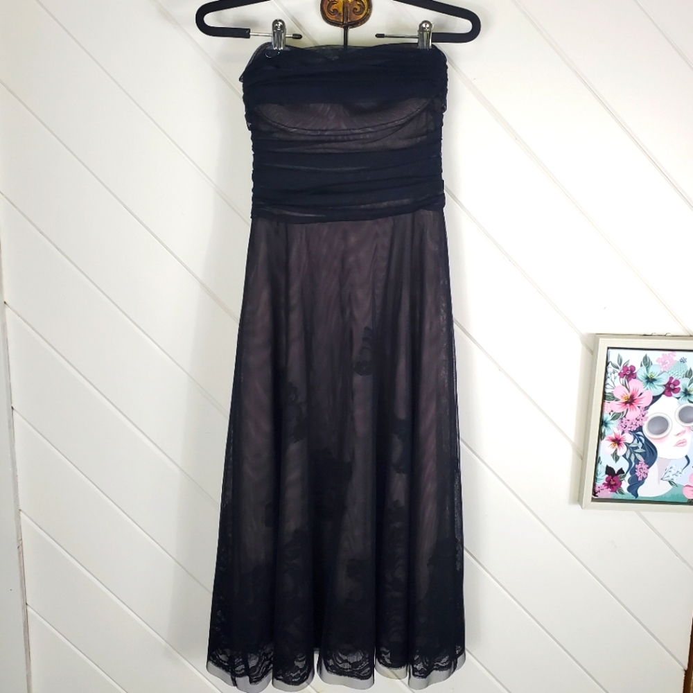 Black cocktail dress. BCBG